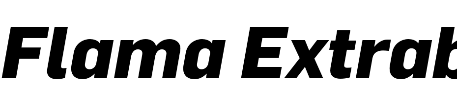 Flama Extrabold Italic cкачати шрифт безкоштовно